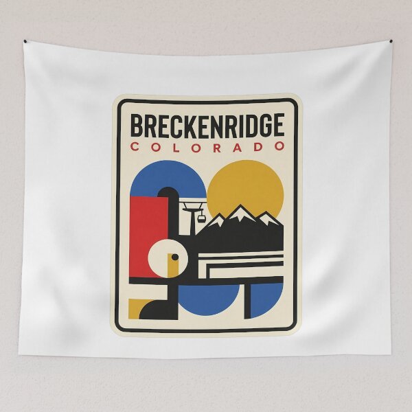 Item preview, Retro Breckenridge Colorado Geometric Mountain Ski Design designed and sold by k3rstman1.