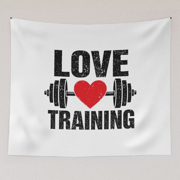 Item preview, Love Training Gym Barbell Red Heart Workout designed and sold by Digistore1221.