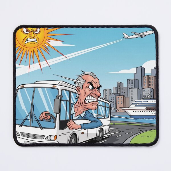 Item preview, Angry Bus Driver Cartoon designed and sold by PixorStudio.