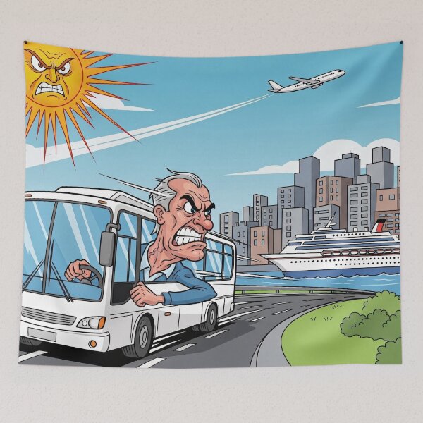 Item preview, Angry Bus Driver Cartoon designed and sold by PixorStudio.