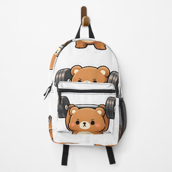 Item preview, Cute Kawaii Gym Bear Sticker Pack Weightlifting designed and sold by Digistore1221.