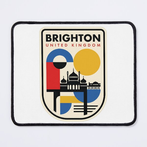 Item preview, Retro Brighton United Kingdom Geometric Travel designed and sold by k3rstman1.