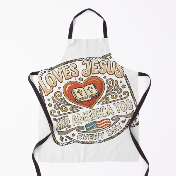 Item preview, Loves Jesus and America Too Vintage Christian Patriotic designed and sold by Wear Sculpt.
