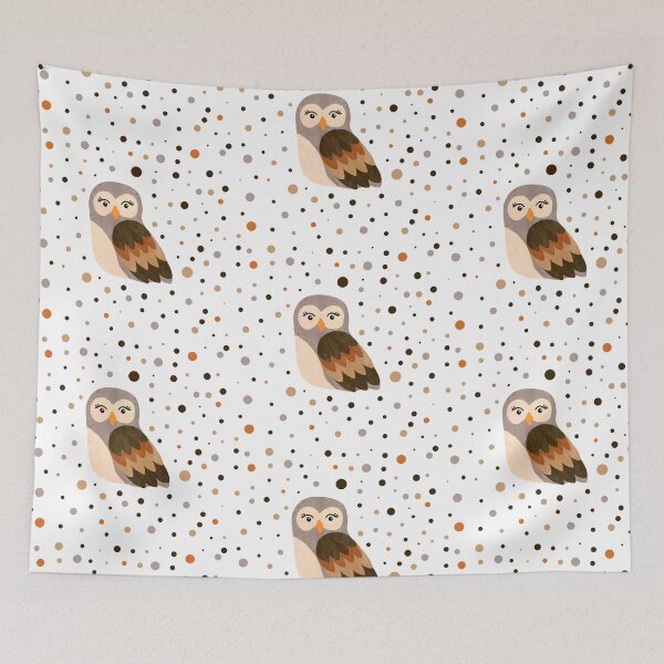 Item preview, Owl and dots designed and sold by Ana Gorozpe.