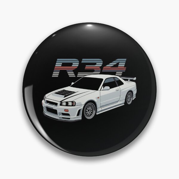 Item preview, R34 GTR JDM Car Retro Striped designed and sold by Off-Road-Zone.