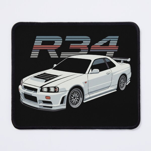 Item preview, R34 GTR JDM Car Retro Striped designed and sold by Off-Road-Zone.