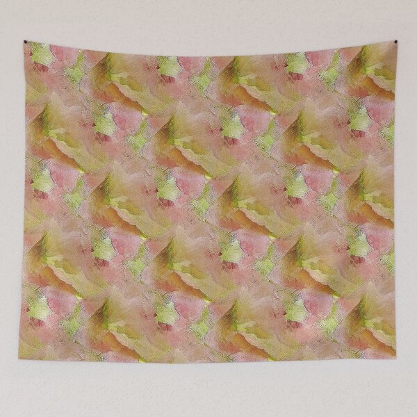 Item preview, Painterly Abstract Flowers in Apricot and Yellow designed and sold by Artistestella.