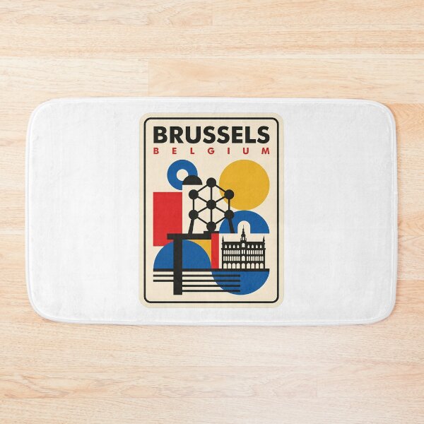 Item preview, Brussels Belgium Retro Geometric Cityscape Atomium designed and sold by k3rstman1.