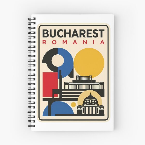 Item preview, Bucharest Romania Retro Minimalist Travel Geometric Landmarks designed and sold by k3rstman1.