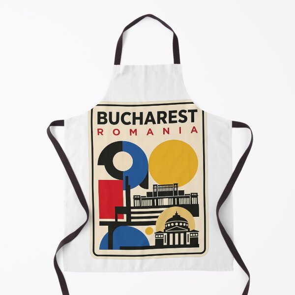 Item preview, Bucharest Romania Retro Minimalist Travel Geometric Landmarks designed and sold by k3rstman1.