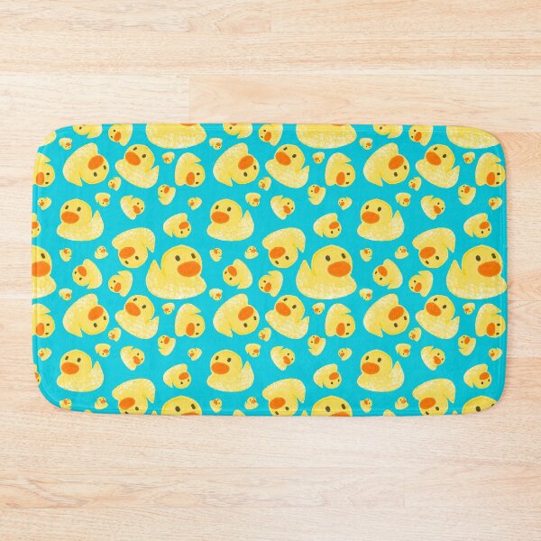 Item preview, Rubber Duck Bath Pattern | Yellow Duckies on Blue Bathroom Design designed and sold by HaileesHollow.