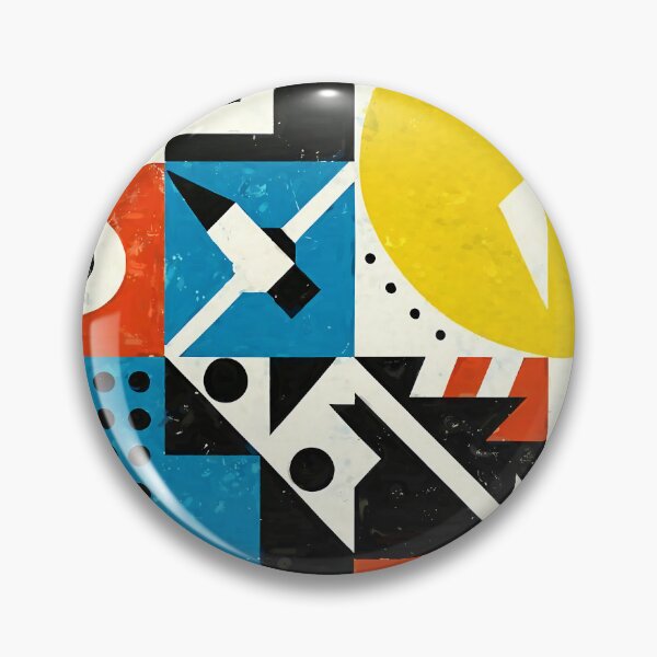Item preview, Bauhaus Grunge Mid-Mod Geometric Red, Black, White Abstract designed and sold by DEC02.