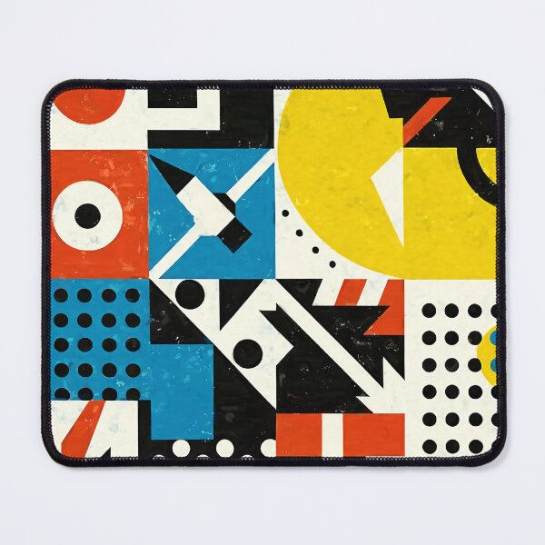 Item preview, Bauhaus Grunge Mid-Mod Geometric Red, Black, White Abstract designed and sold by DEC02.