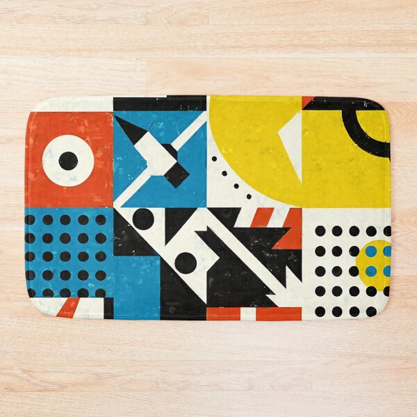 Item preview, Bauhaus Grunge Mid-Mod Geometric Red, Black, White Abstract designed and sold by DEC02.