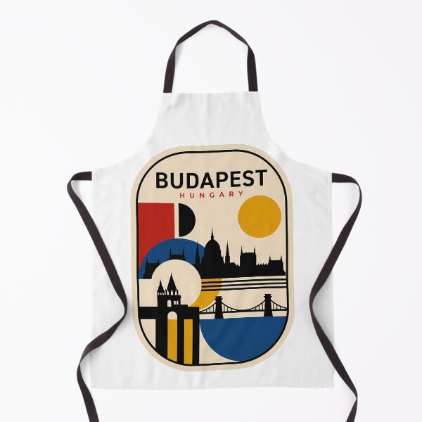Item preview, Vintage Budapest Hungary Bauhaus Geometric Skyline designed and sold by k3rstman1.