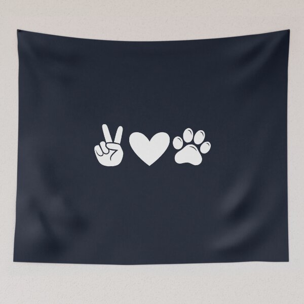 Item preview, White Peace Heart Paw Print designed and sold by Corvoria.