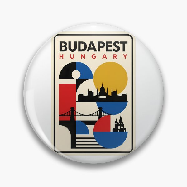 Item preview, Mid Century Modern Budapest Hungary Geometric Landmarks designed and sold by k3rstman1.