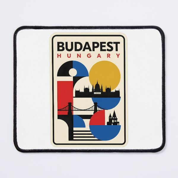 Item preview, Mid Century Modern Budapest Hungary Geometric Landmarks designed and sold by k3rstman1.