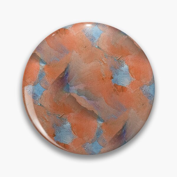 Item preview, Painterly Abstract Flowers in Orange and Blue designed and sold by Artistestella.