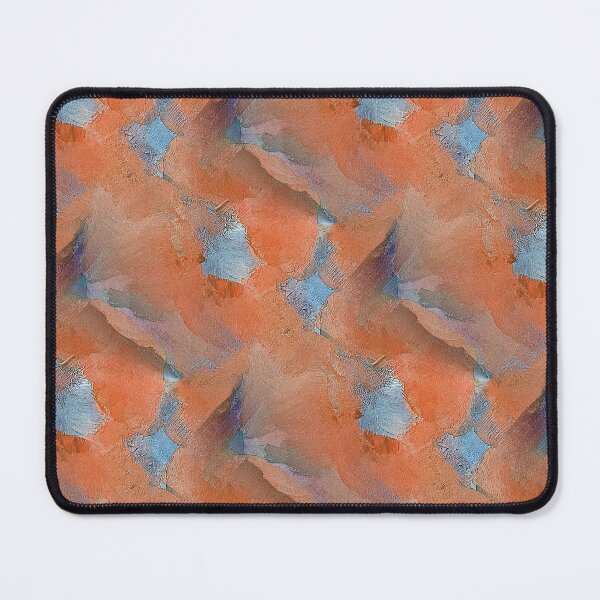 Item preview, Painterly Abstract Flowers in Orange and Blue designed and sold by Artistestella.