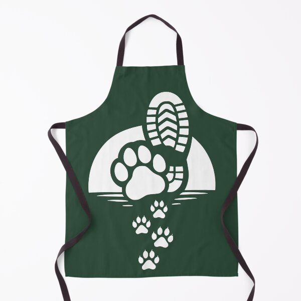 Item preview, White Hiking Boot Paw Print Trail designed and sold by Corvoria.