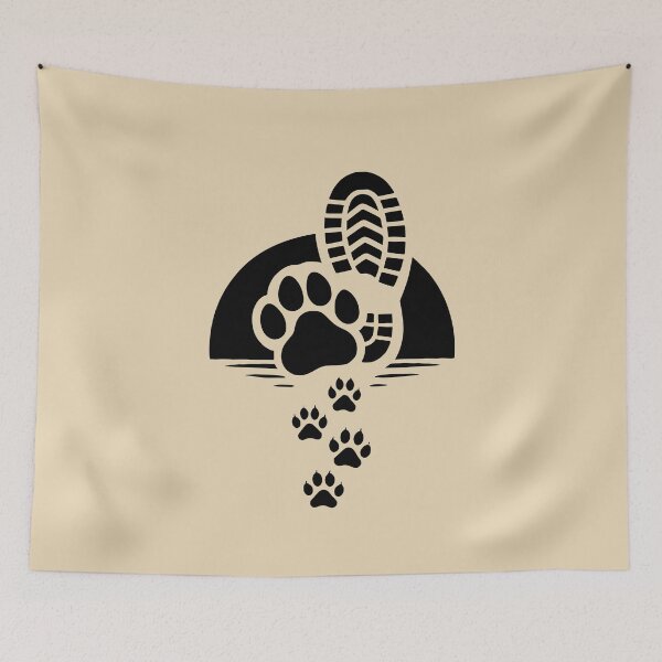 Item preview, Hiking Boot Paw Print Trail Design designed and sold by Corvoria.