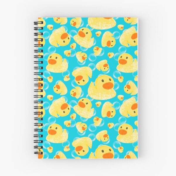 Item preview, Rubber Duck Bath Pattern with Bubbles | Blue Bathroom Duck Design designed and sold by HaileesHollow.