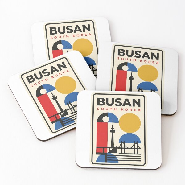 Item preview, Retro Geometric Busan South Korea Skyline designed and sold by k3rstman1.