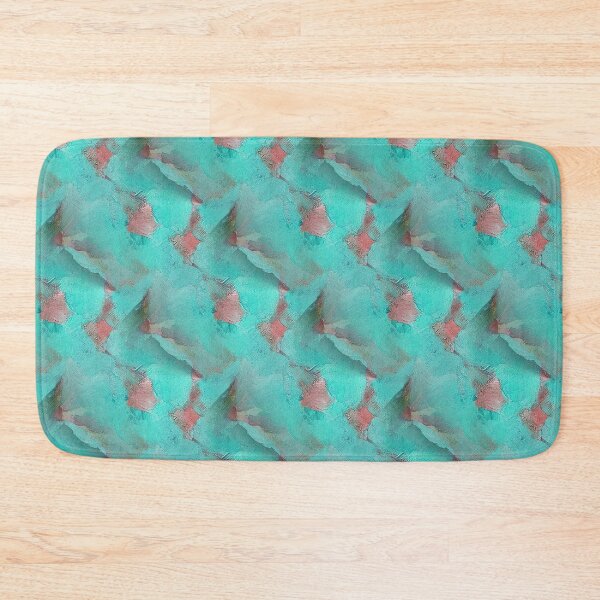 Item preview, Painterly Abstract Flowers in Aqua and Brown designed and sold by Artistestella.