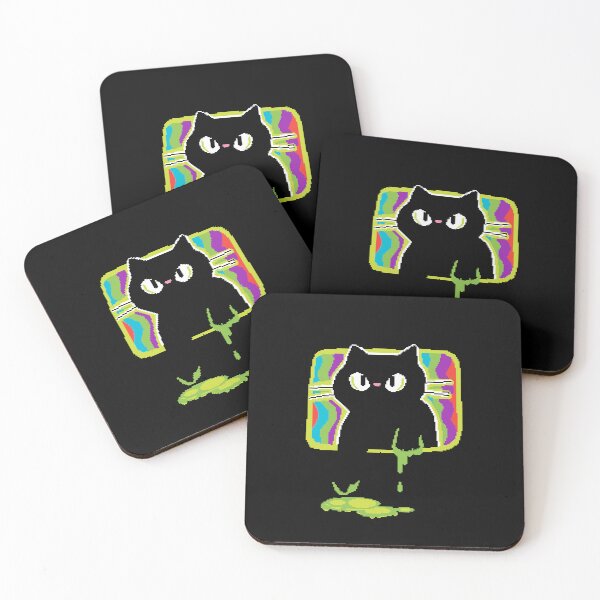 Item preview, Black Cat TV Portal Pixel Art designed and sold by LilSeashell.