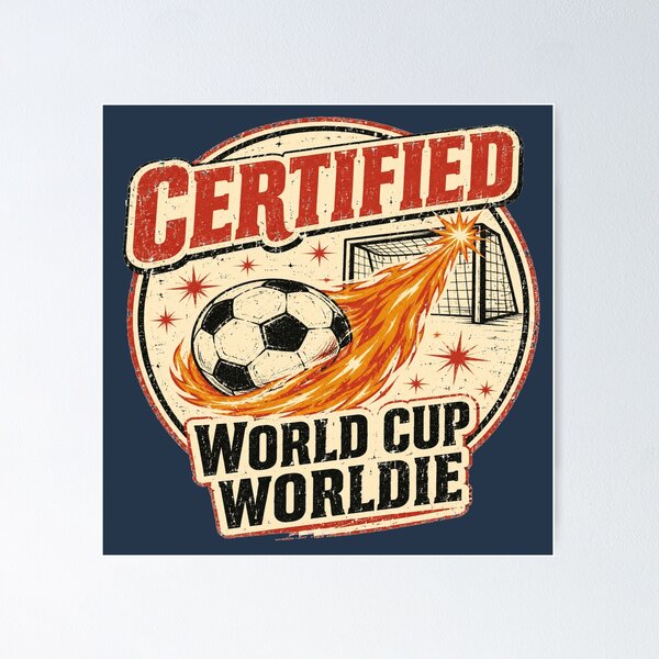 Item preview, Certified World Cup Worldie Funny Vintage Soccer designed and sold by POD DYNASTY.