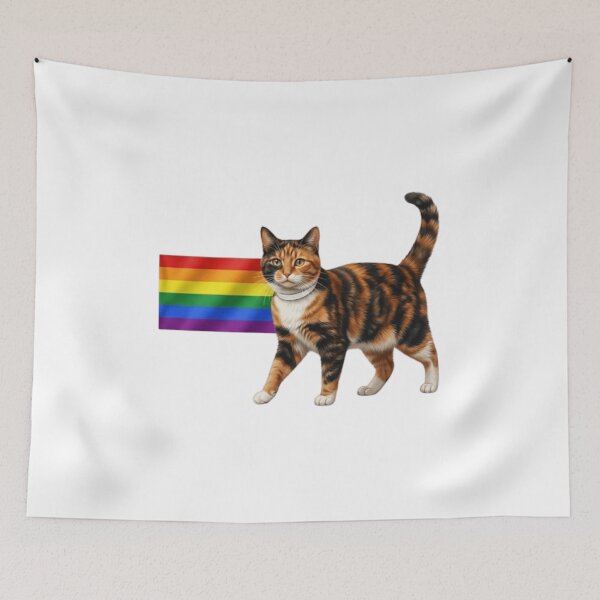Item preview, Pride Cat – Colorful Feline Pride Spirit designed and sold by Trendesigne.