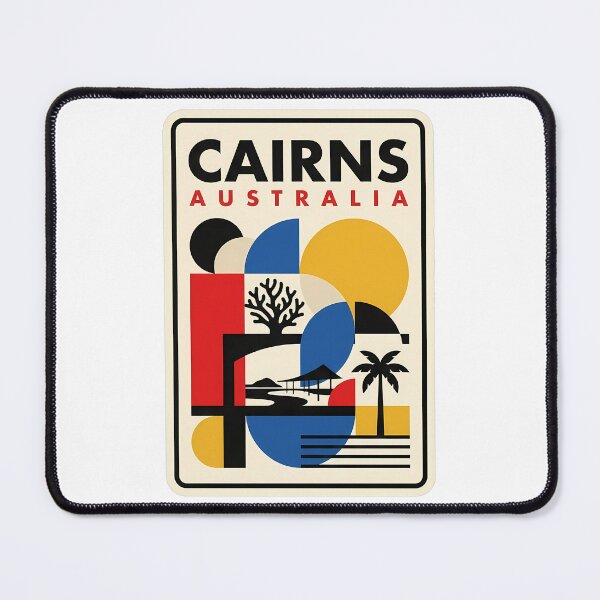 Item preview, Vintage Cairns Australia Tropical Geometric Scene designed and sold by k3rstman1.