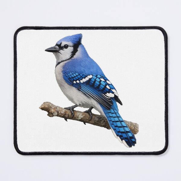Item preview, Blue Jay on Branch – Realistic Bird Art designed and sold by Moshop08.