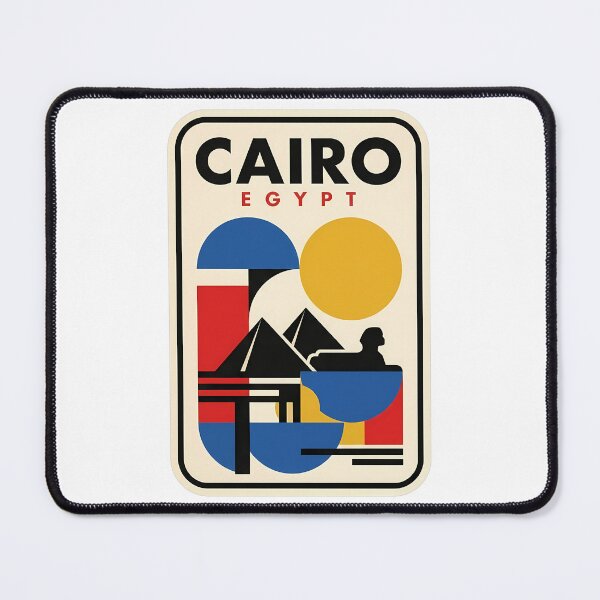 Item preview, Cairo Egypt Vintage Geometric Pyramids Travel Poster designed and sold by k3rstman1.