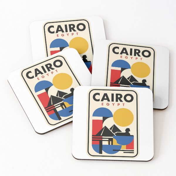 Item preview, Cairo Egypt Vintage Geometric Pyramids Travel Poster designed and sold by k3rstman1.