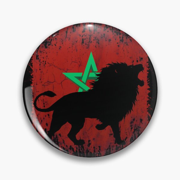 Item preview, Moroccan Lion Patriotic Flag Heritage Distressed designed and sold by Majnon8bp.