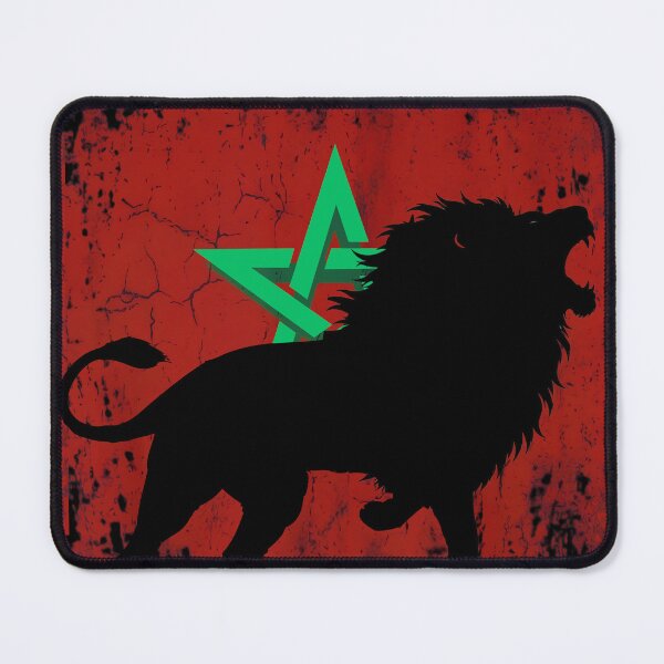Item preview, Moroccan Lion Patriotic Flag Heritage Distressed designed and sold by Majnon8bp.
