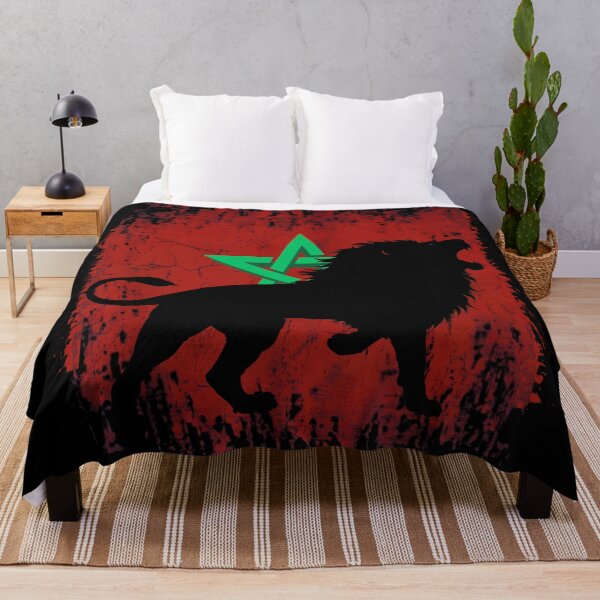 Item preview, Moroccan Lion Patriotic Flag Heritage Distressed designed and sold by Majnon8bp.