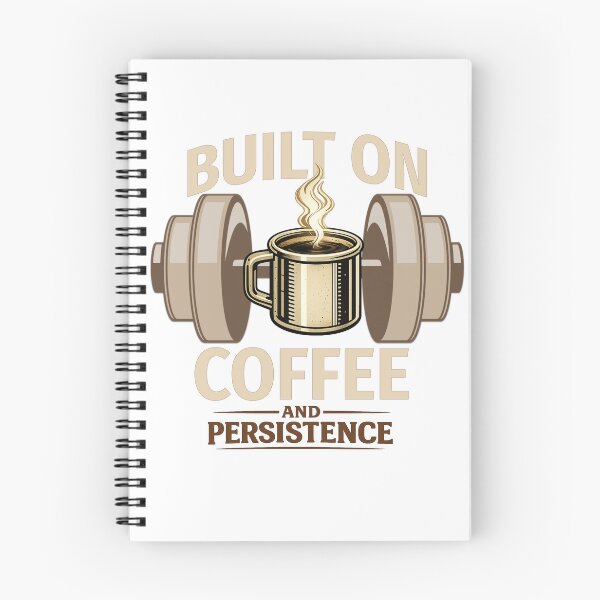 Item preview, Built on Coffee and Persistence | Gym Motivation Coffee Lover Design for light colors designed and sold by NicheCraft Studio.