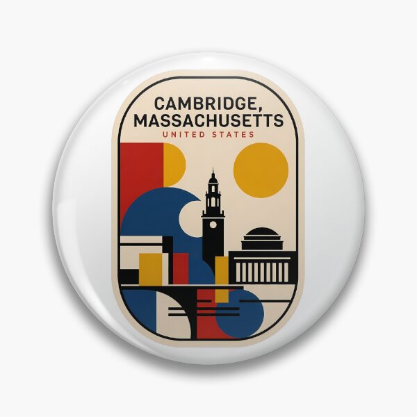 Item preview, Cambridge Massachusetts Retro Geometric Skyline Travel designed and sold by k3rstman1.