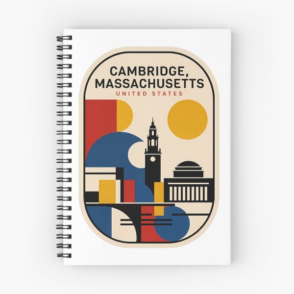 Item preview, Cambridge Massachusetts Retro Geometric Skyline Travel designed and sold by k3rstman1.