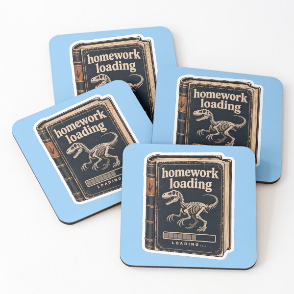 Item preview, Velociraptor Skeleton Print Homework Loading designed and sold by logicfun.