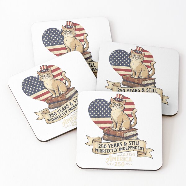 Item preview, 250 Anniversary USA Shirt Book Cute Cat 4th of July T-Shirt designed and sold by DArtfulStudio.