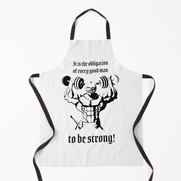 Item preview, Dumbbell Knight - It is the Obligiation of Every Good Man to Be Strong! designed and sold by MtnSmithy.