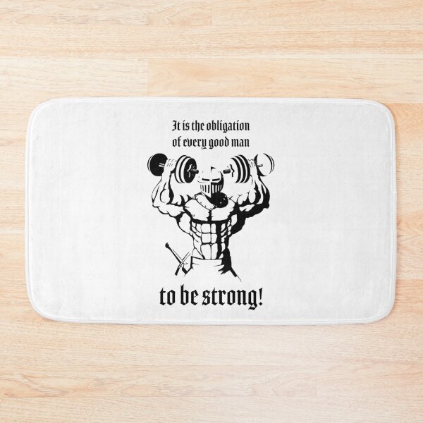 Item preview, Dumbbell Knight - It is the Obligiation of Every Good Man to Be Strong! designed and sold by MtnSmithy.