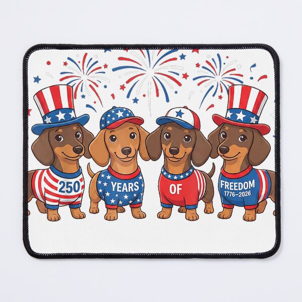 Item preview, 250 Anniversary USA Shirt Dog Dachshund 4th of July T-Shirt designed and sold by DArtfulStudio.