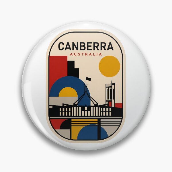 Item preview, Canberra Australia Retro Geometric Parliament House designed and sold by k3rstman1.