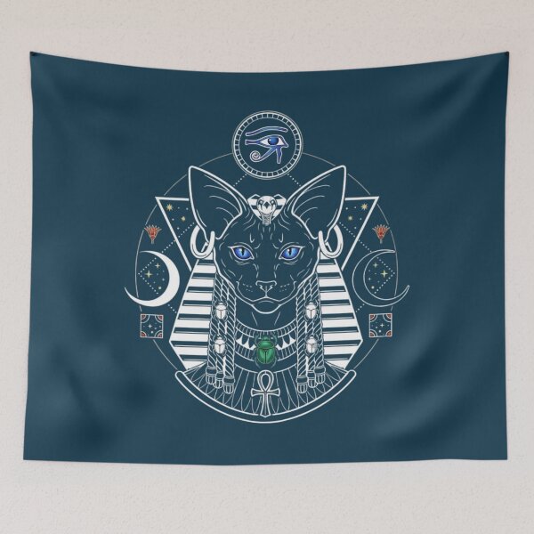 Item preview, Bastet Goddess of Protection | Sacred Egyptian Cat Art designed and sold by Queen Cleopatra.