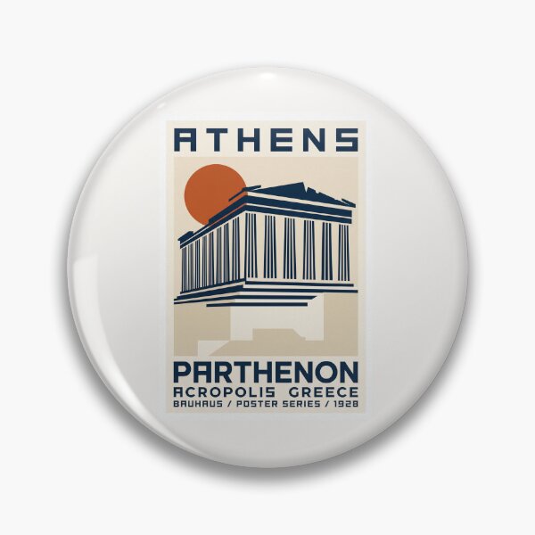 Item preview, Athens Greece Parthenon Bauhaus Minimalist Poster designed and sold by RetroRewind Studio.